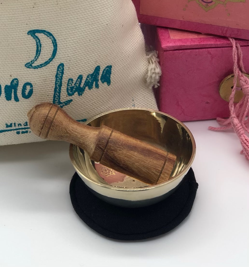 2”Lotus Mandala Brass Meditation Bowl Sets